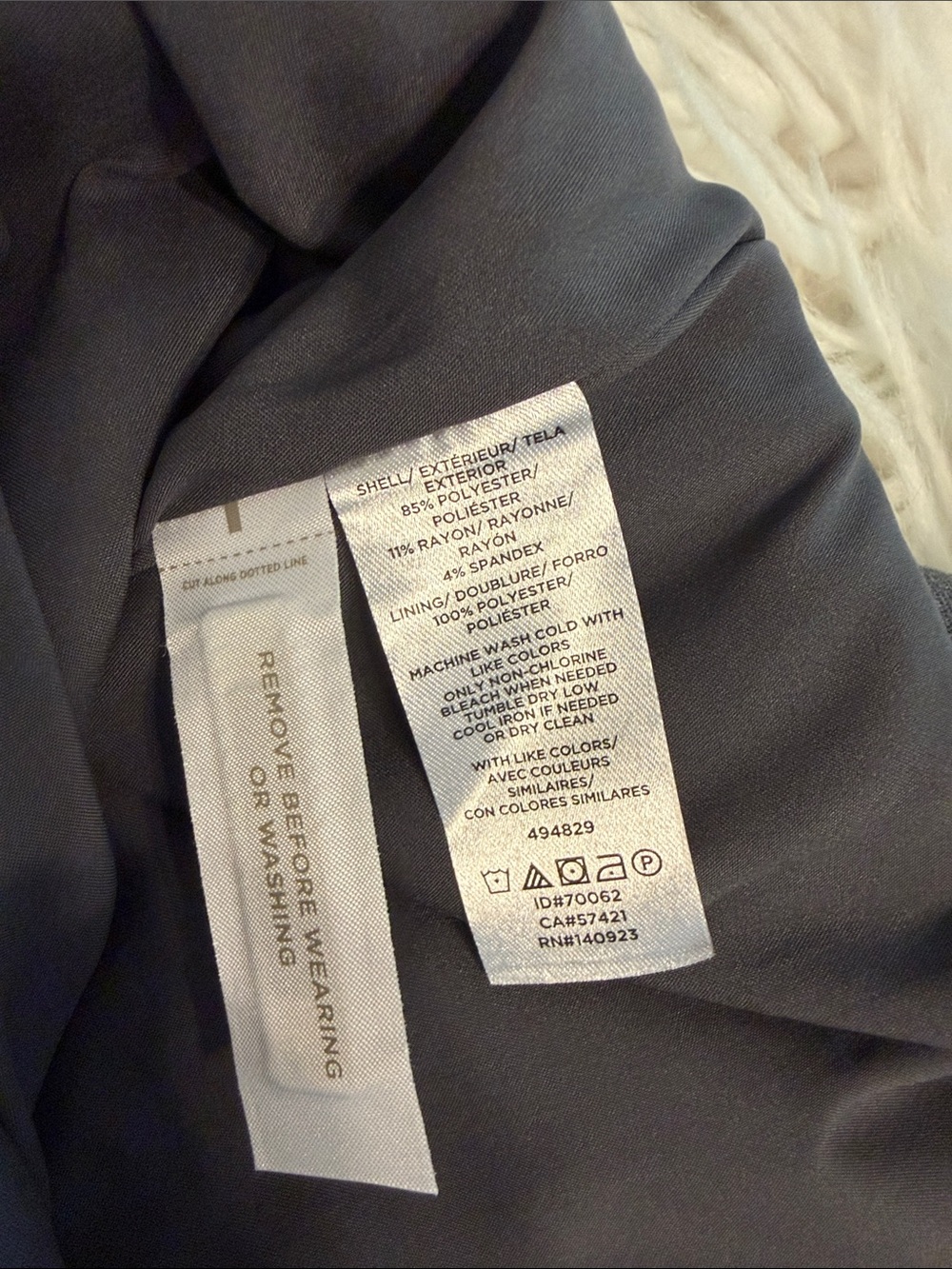 LOFT Gray  Scallop-Hem Mini Skirt size 6T brand new length 21” waist 32” - Picture 7 of 8